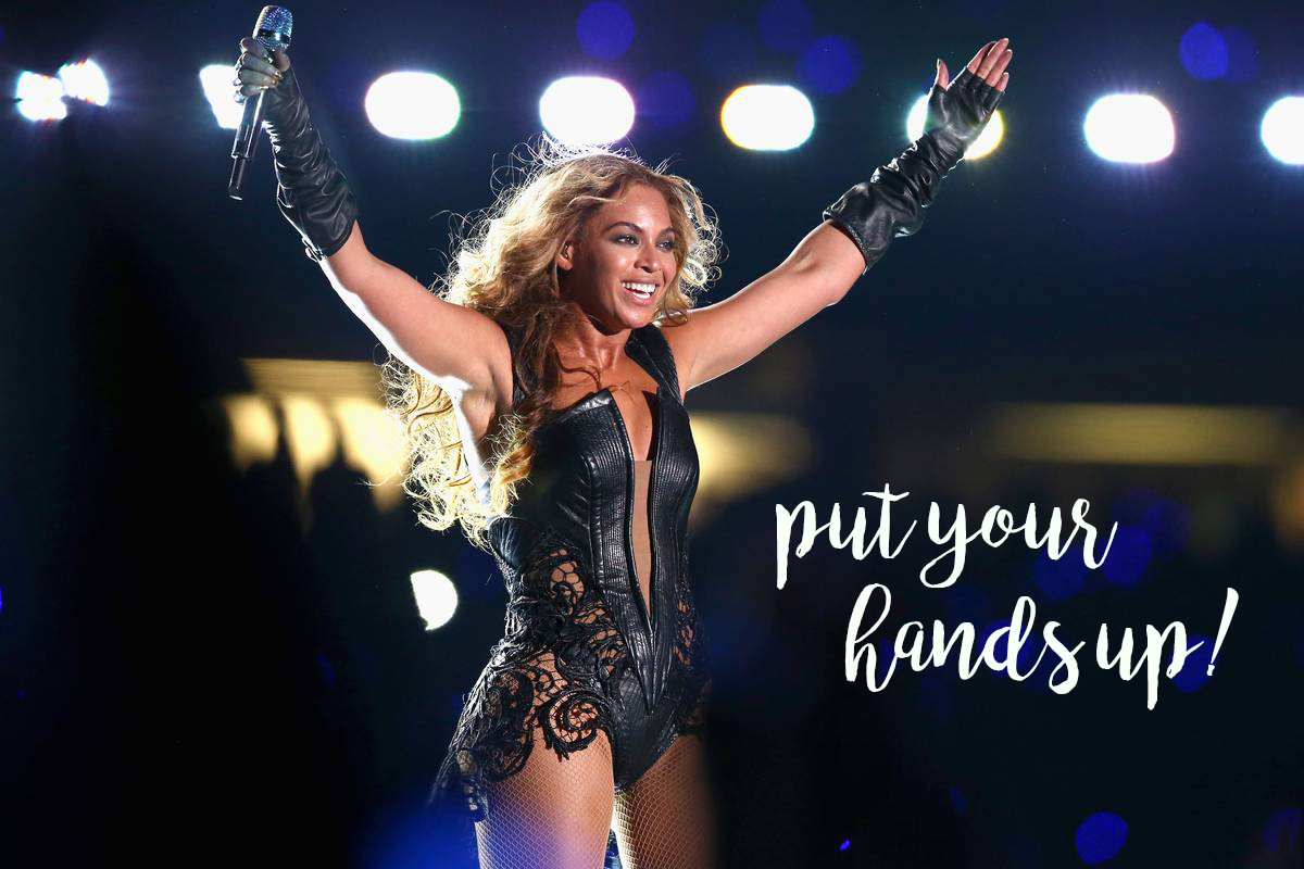 Beyonce hands up